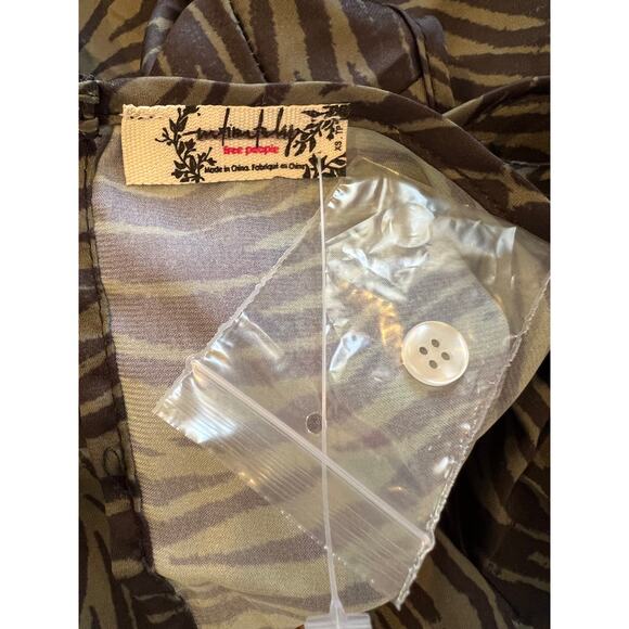 Free People Intimately green zebra stripe Animal Print Camisole Top - Picture 5 of 6